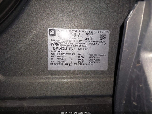 Продаж на аукціоні авто 2018 Gmc Terrain Denali, vin: 3GKALXEX1JL140027, номер лоту: 44947865