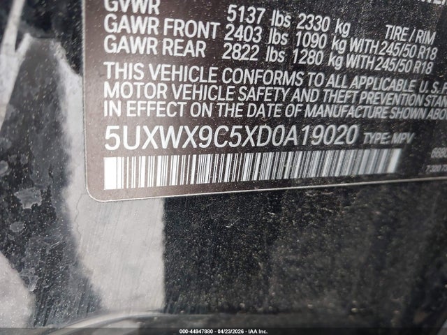 Продажа на аукционе авто 2013 Bmw X3 Xdrive28i, vin: 5UXWX9C5XD0A19020, номер лота: 44947880