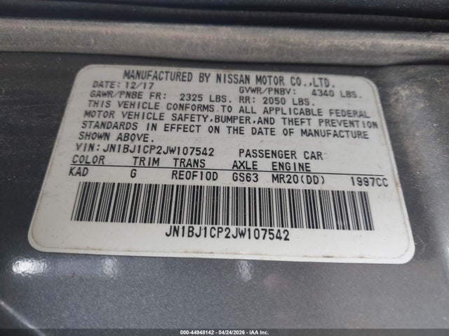 Aukcja sprzedaży 2018 Nissan Rogue Sport S, vin: JN1BJ1CP2JW107542, numer aukcji: 44948142