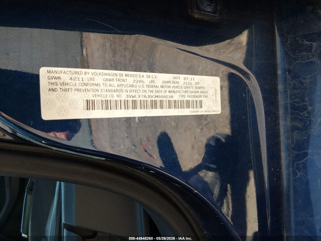 Aukcja sprzedaży 2012 Volkswagen Jetta 2.5l Sel, vin: 3VWLX7AJ0CM009238, numer aukcji: 44948260