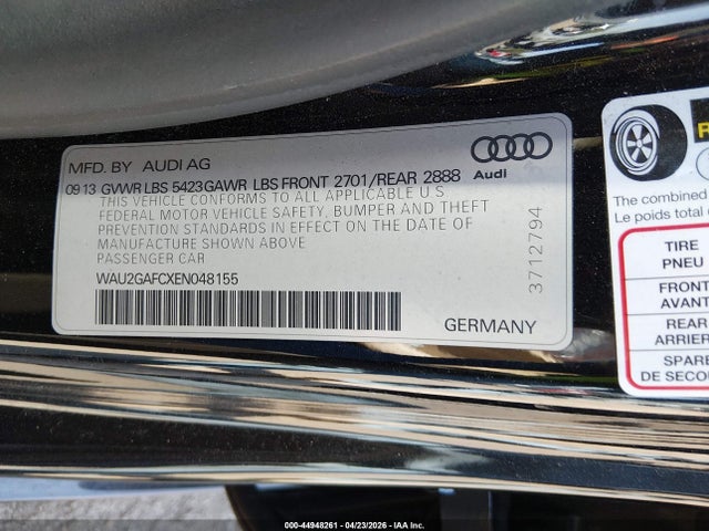 Aukcja sprzedaży 2014 Audi A7 3.0t Premium Plus, vin: WAU2GAFCXEN048155, numer aukcji: 44948261
