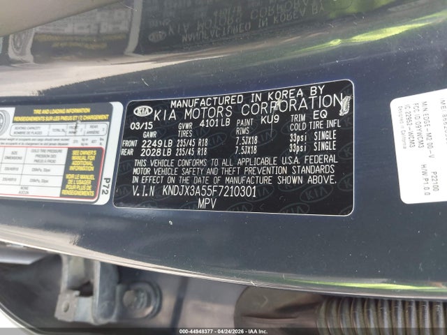 Продаж на аукціоні авто 2015 Kia Soul !, vin: KNDJX3A55F7210301, номер лоту: 44948377