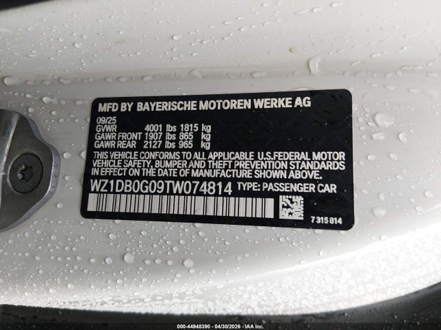 Продаж на аукціоні авто 2026 Toyota Gr Supra 3.0, vin: WZ1DB0G09TW074814, номер лоту: 44948390