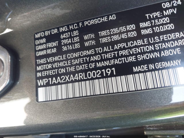 Продаж на аукціоні авто 2024 Porsche Macan Electric 4, vin: WP1AA2XA4RL002191, номер лоту: 44948417