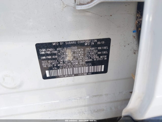 Subaru Forester Premium 2019 JF2SKAGC8KH572495 Image 9
