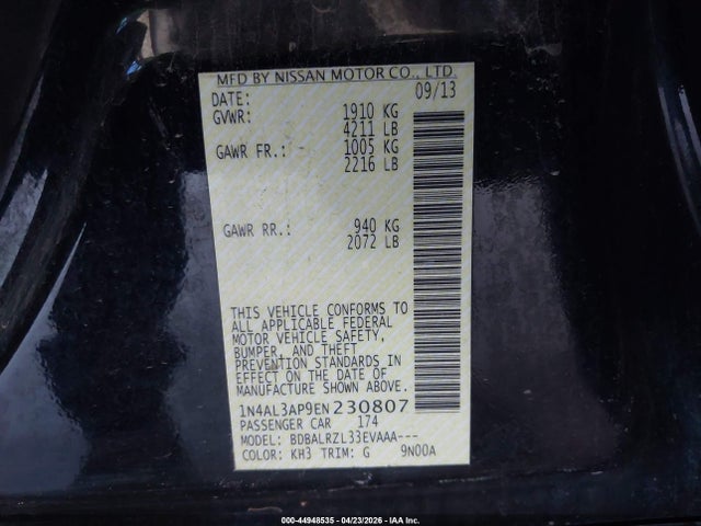 1N4AL3AP9EN230807 Nissan Altima 2.5 S