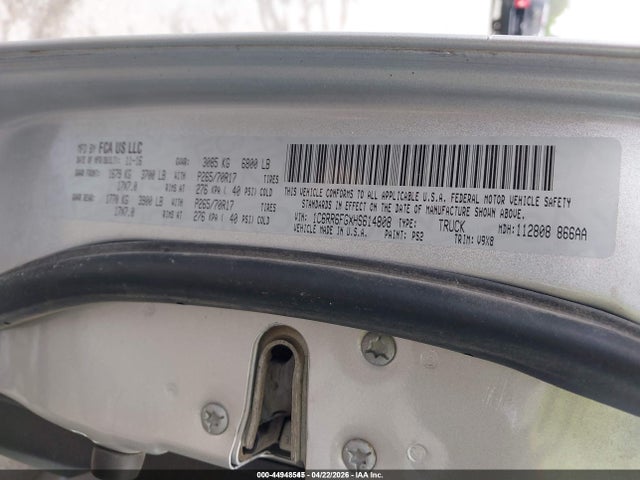 Aukcja sprzedaży 2017 Ram 1500 Tradesman  4x2 6'4 Box, vin: 1C6RR6FGXHS614808, numer aukcji: 44948545