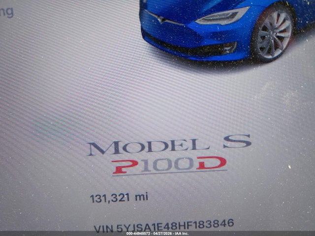 44948572 :رقم المزاد ، 5YJSA1E48HF183846 vin ، 2017 Tesla Model S 100d/60d/75d/90d/p100d مزاد بيع