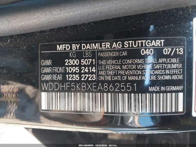 Продажа на аукционе авто 2014 Mercedes-benz E 350, vin: WDDHF5KBXEA862551, номер лота: 44948650