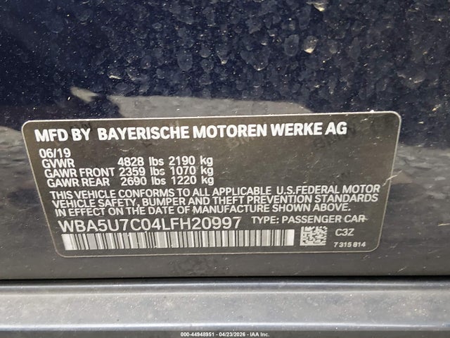 BMW M340I 2020 WBA5U7C04LFH20997 Image 9