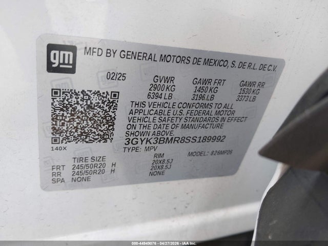 Продаж на аукціоні авто 2025 Cadillac Optiq Luxury 1 Awd, vin: 3GYK3BMR8SS189992, номер лоту: 44949076
