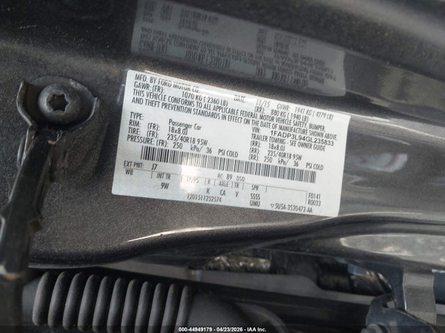 44949179 :رقم المزاد ، 1FADP3L94GL235833 vin ، 2016 Ford Focus St مزاد بيع