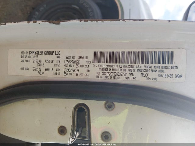 Продаж на аукціоні авто 2011 Ram Ram 2500 St, vin: 3D7TP2CT5BG536702, номер лоту: 44949198