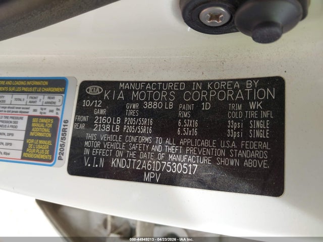 Продаж на аукціоні авто 2013 Kia Soul +, vin: KNDJT2A61D7530517, номер лоту: 44949213