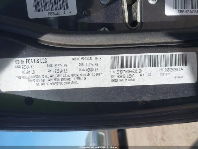 Продаж на аукціоні авто 2015 Chrysler 300 Limited, vin: 2C3CCAAG9FH930168, номер лоту: 44949339
