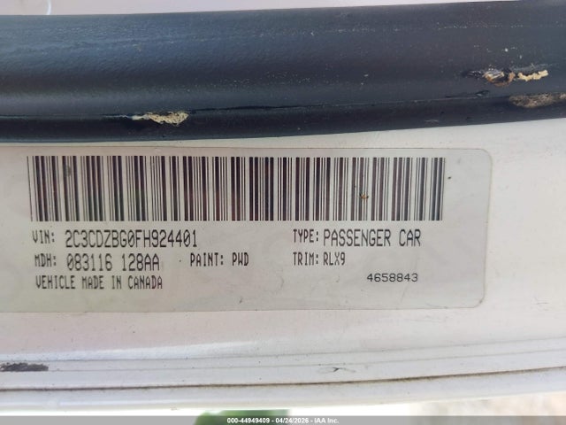 2C3CDZBG0FH924401 Dodge Challenger Sxt Plus