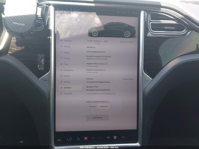 Продажа на аукционе авто 2017 Tesla Model S 60/75, vin: 5YJSA1E12HF201179, номер лота: 44949527