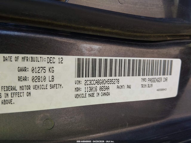 Aukcja sprzedaży 2013 Chrysler 300 300s, vin: 2C3CCABG0DH595278, numer aukcji: 44949565
