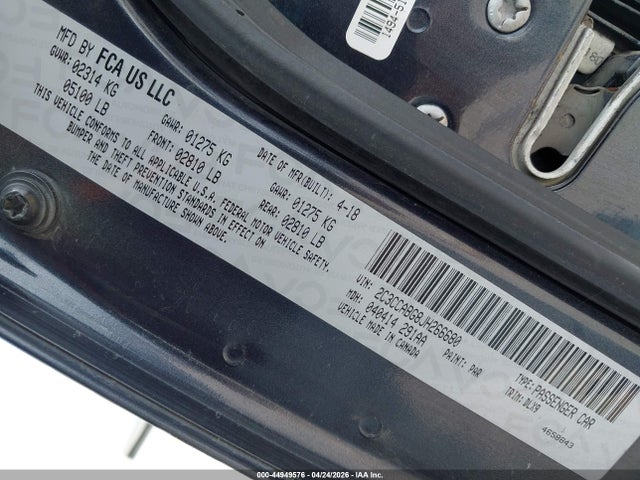 Aukcja sprzedaży 2018 Chrysler 300 300s, vin: 2C3CCABG8JH266680, numer aukcji: 44949576