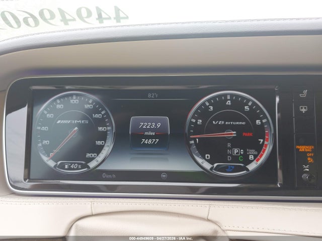 Aukcja sprzedaży 2015 Mercedes-benz S 63 Amg 4matic, vin: WDDUG7JB7FA162352, numer aukcji: 44949609
