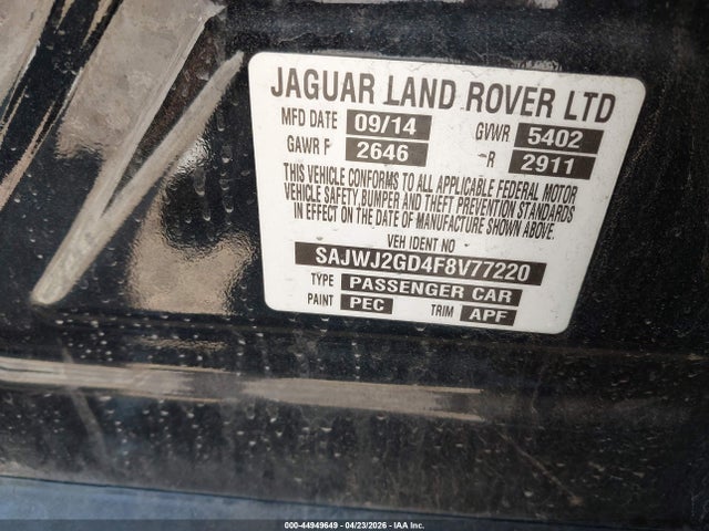 Продажа на аукционе авто 2015 Jaguar Xj Xjl Portfolio, vin: SAJWJ2GD4F8V77220, номер лота: 44949649