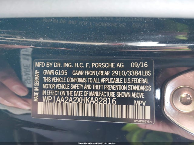 Porsche Cayenne Platinum Edition 2017 WP1AA2A2XHKA82816 Image 9