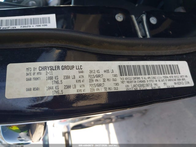 44949970 :رقم المزاد ، 1J4NT4GBXBD180718 vin ، 2011 Jeep Patriot Latitude X مزاد بيع