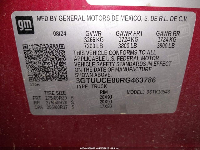 GMC SIERRA 1500 2024 3GTUUCE80RG463786 Image 9