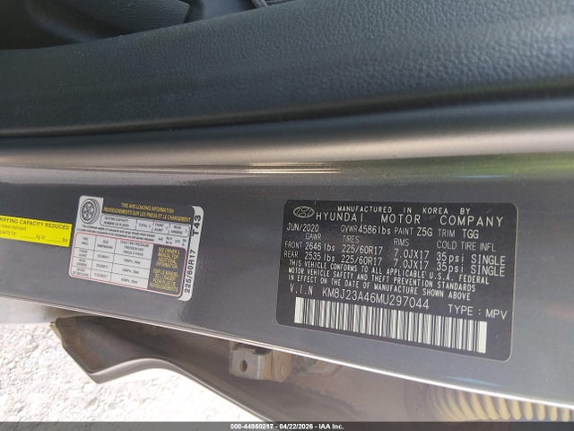 KM8J23A46MU297044 Hyundai TUCSON SE