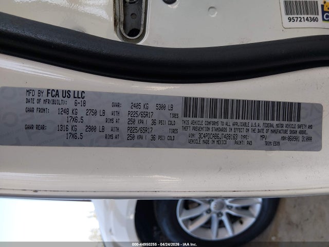44950255 :رقم المزاد ، 3C4PDCAB6JT428163 vin ، 2018 Dodge Journey Se مزاد بيع