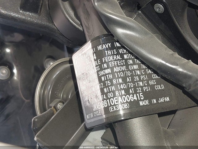 Kawasaki Ex300 B 2014 JKAEX8B10EA006415 Image 9