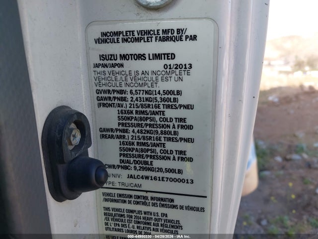 Isuzu Npr Hd Dsl Reg At 2014 JALC4W161E7000013 Image 8