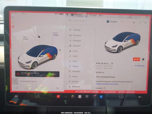 Aukcja sprzedaży 2022 Tesla Model 3 Long Range Dual Motor All-wheel Drive, vin: 5YJ3E1EB0NF118508, numer aukcji: 44950428