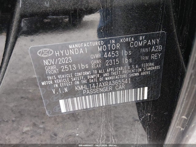 Aukcja sprzedaży 2024 Hyundai Sonata Sel, vin: KMHL14JAXRA365541, numer aukcji: 44950437
