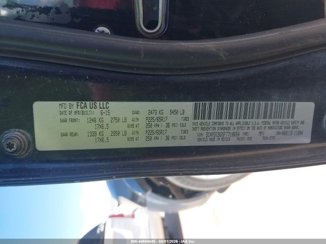 2015 Dodge Journey Sxt მანქანა იყიდება აუქციონზე, vin: 3C4PDCBG5FT718654, აუქციონის ნომერი: 44950445
