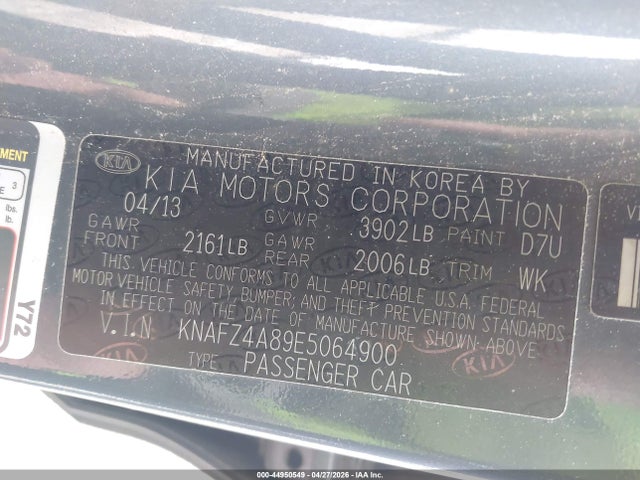 Aukcja sprzedaży 2014 Kia Forte Ex, vin: KNAFZ4A89E5064900, numer aukcji: 44950549