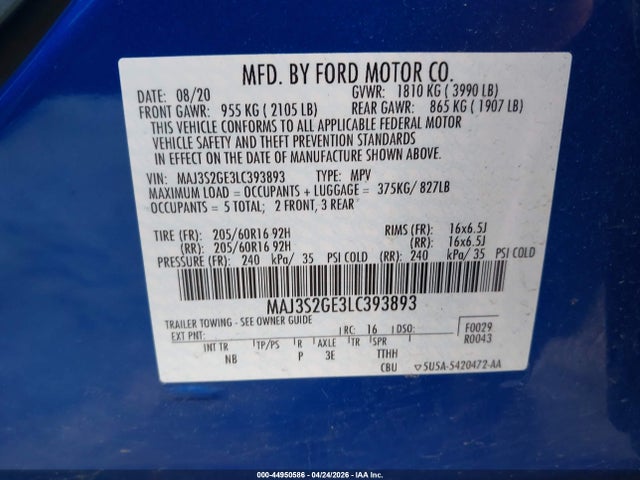 Ford Ecosport Se 2020 MAJ3S2GE3LC393893 Image 9