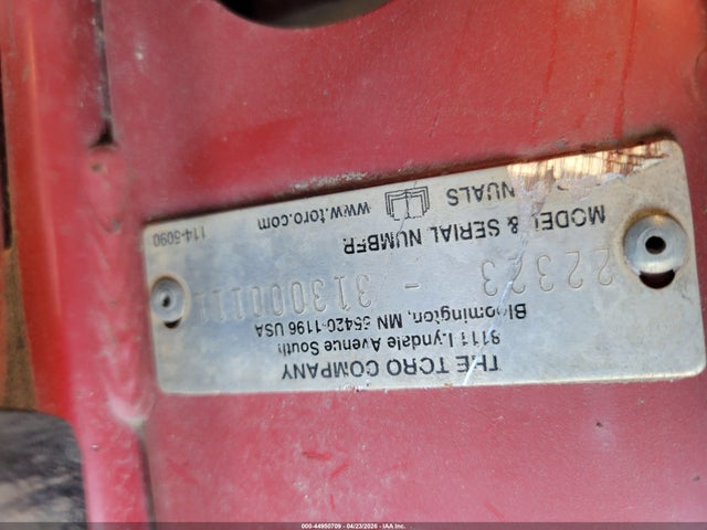 44950709 :رقم المزاد ، 313000111 vin ، 2017 Toro Dingo Tx525 مزاد بيع