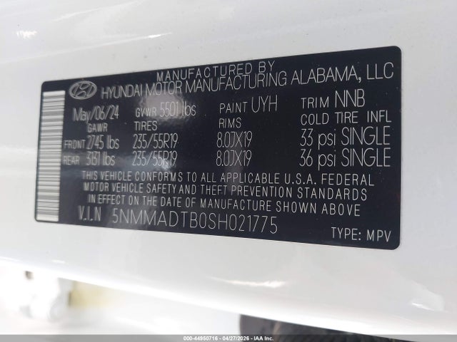 Aukcja sprzedaży 2025 Genesis Gv70 2.5t Awd, vin: 5NMMADTB0SH021775, numer aukcji: 44950716