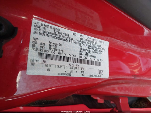 Продажа на аукционе авто 2017 Ford Focus Se, vin: 1FADP3F28HL203614, номер лота: 44950770