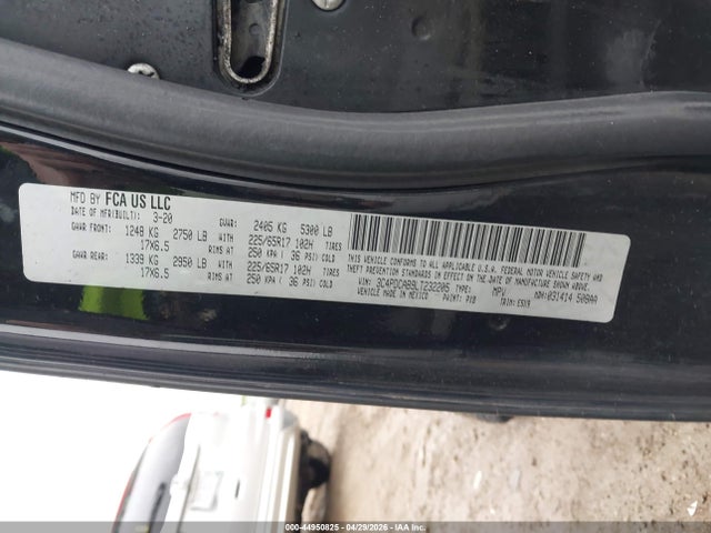 2020 Dodge Journey Se Value მანქანა იყიდება აუქციონზე, vin: 3C4PDCAB9LT232205, აუქციონის ნომერი: 44950825