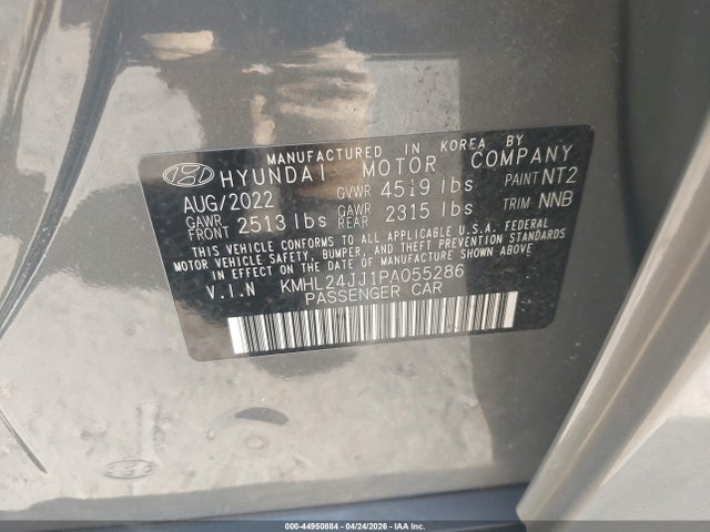 Продаж на аукціоні авто 2023 Hyundai Sonata Hybrid Blue, vin: KMHL24JJ1PA055286, номер лоту: 44950884