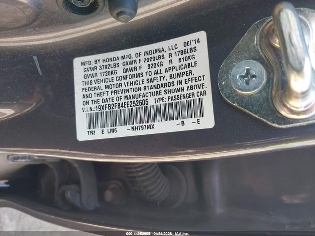 19XFB2F84EE252605 Honda CIVIC EX