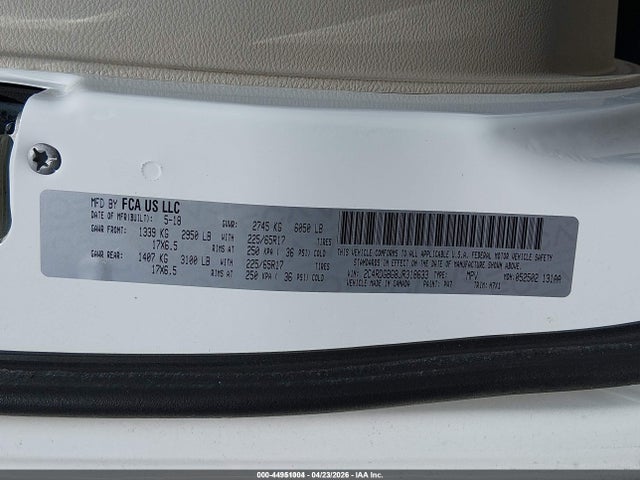 Продажа на аукционе авто 2018 Dodge Grand Caravan Se, vin: 2C4RDGBG8JR318633, номер лота: 44951004