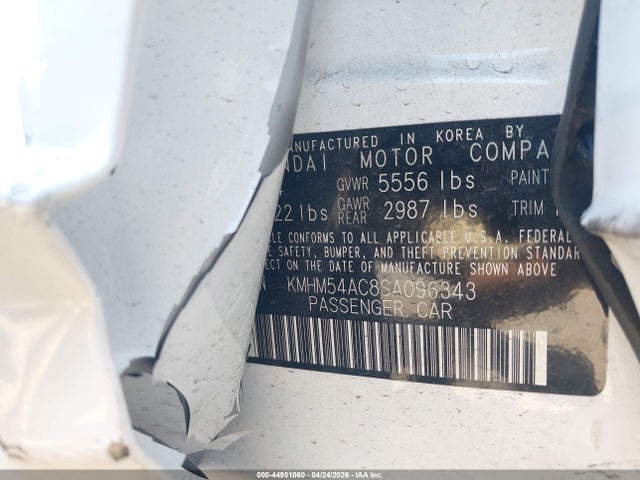 Продаж на аукціоні авто 2025 Hyundai Ioniq 6 Limited, vin: KMHM54AC8SA096343, номер лоту: 44951060