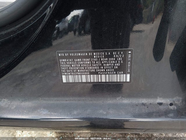 Aukcja sprzedaży 2023 Volkswagen Jetta 1.5t Se, vin: 3VWEM7BU2PM006888, numer aukcji: 44951111