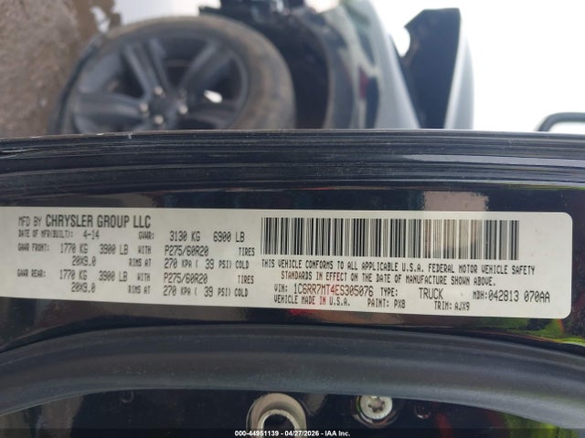 44951139 :رقم المزاد ، 1C6RR7MT4ES305076 vin ، 2014 Ram 1500 Sport مزاد بيع
