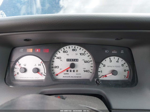 2003 Mercury Marauder მანქანა იყიდება აუქციონზე, vin: 2MEHM75V63X625091, აუქციონის ნომერი: 44951152