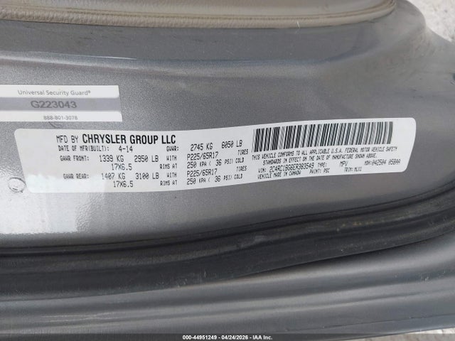 Aukcja sprzedaży 2014 Chrysler Town & Country Touring, vin: 2C4RC1BG6ER383549, numer aukcji: 44951249