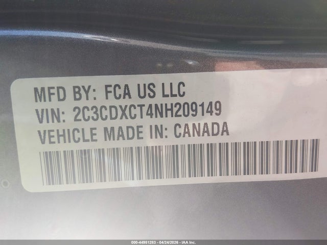 Aukcja sprzedaży 2022 Dodge Charger R/t, vin: 2C3CDXCT4NH209149, numer aukcji: 44951283